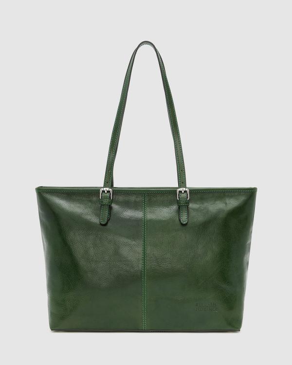 Florence - Elena Green Leather Tote - Handbags (Green) Elena Green Leather Tote