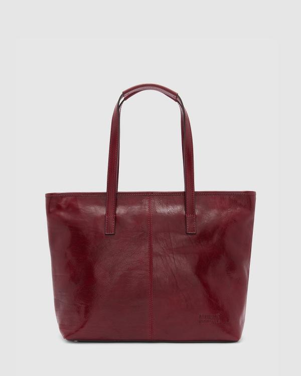 Florence - The Beatrice Red Leather Tote Laptop Bag - Handbags (Red) The Beatrice Red Leather Tote Laptop Bag