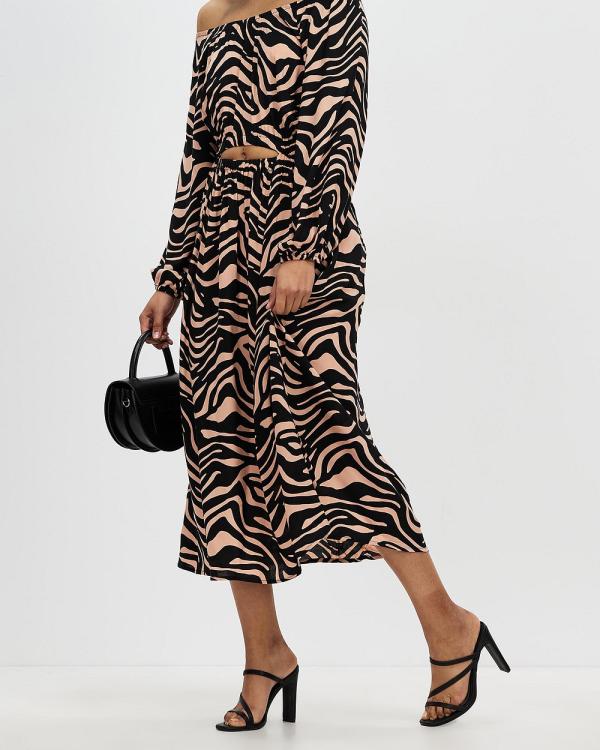 Florencia The Label - Marrakech Dress - Printed Dresses (Blush Zebra) Marrakech Dress