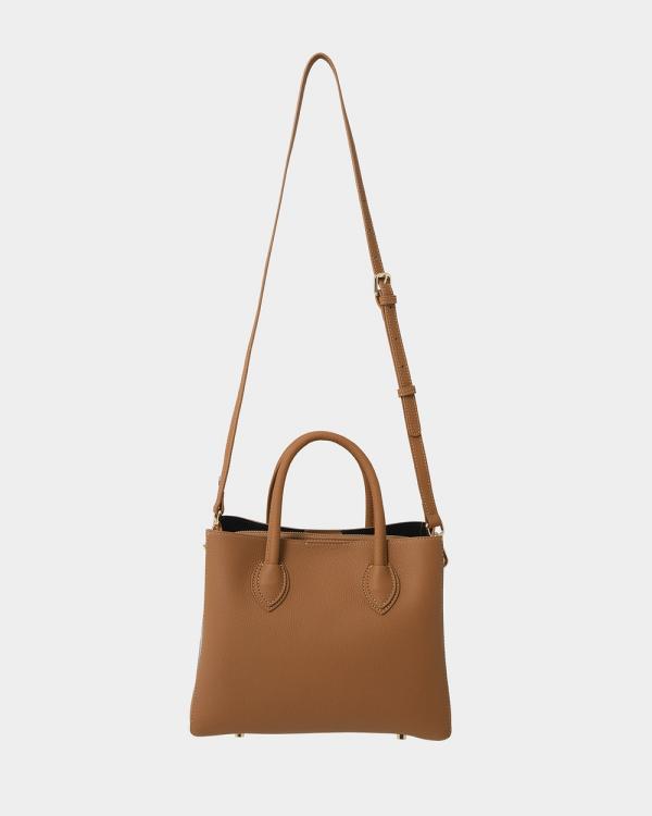 Forcast - Amelia 2 Way Leather Bag - Handbags (Peach Brown) Amelia 2 Way Leather Bag