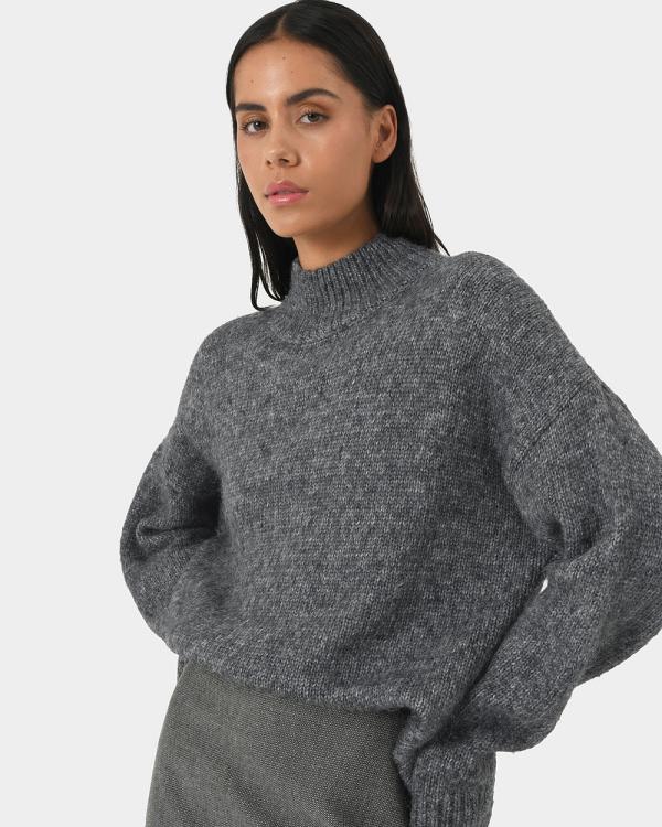 Forcast - Cathy Wool Blend Knit - Jumpers & Cardigans (Grey) Cathy Wool Blend Knit
