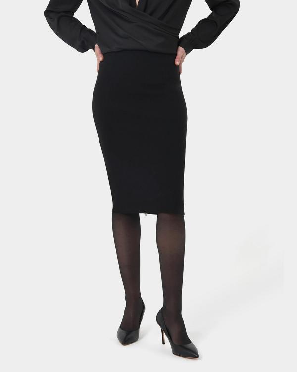 Forcast - Jayden Back Zipper Pencil Skirt - Pencil skirts (Black) Jayden Back Zipper Pencil Skirt