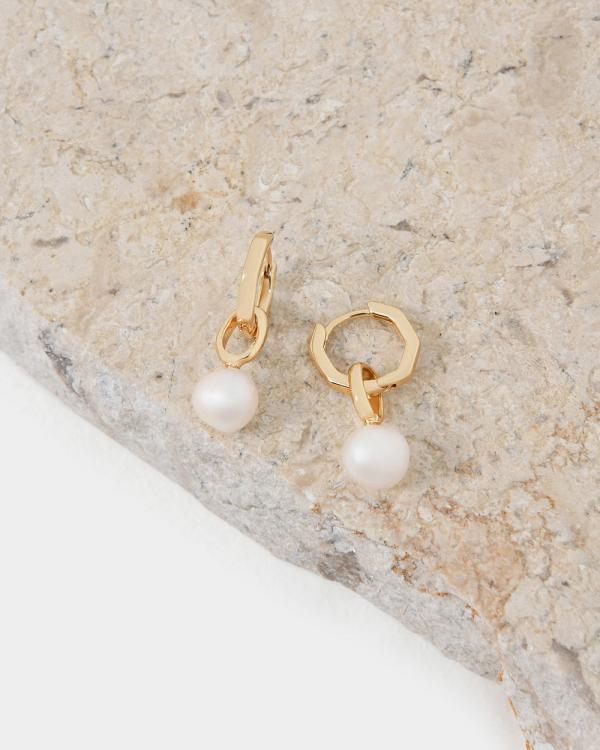 Forcast - Litzy 2 Way Pearl Earring - Jewellery (Gold) Litzy 2 Way Pearl Earring