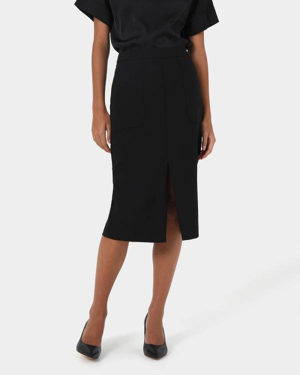 Forcast - Orlanda Front Slit Skirt - Pencil skirts (Black) Orlanda Front Slit Skirt