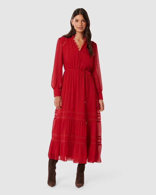 Forever New - Bethany Lace Trim Midi Dress - Dresses (red) Bethany Lace Trim Midi Dress