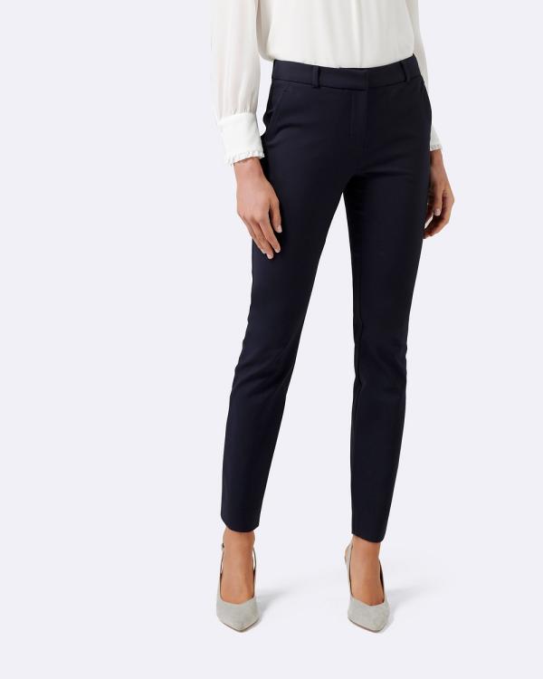 Forever New - Faye Full Length Slim Pants - Pants (Navy) Faye Full Length Slim Pants