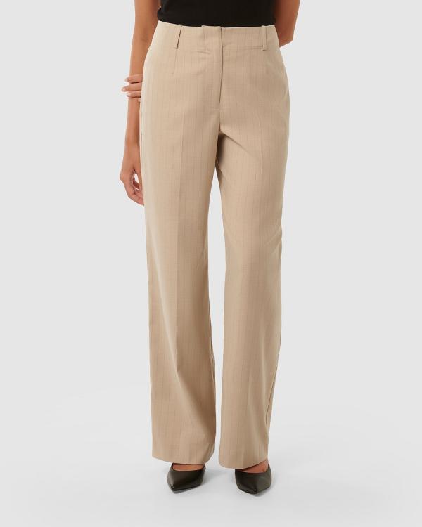 Forever New Petite - Emmie Petite Button Tab Pants - Pants (Neutral) Emmie Petite Button Tab Pants