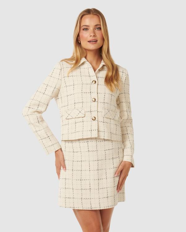 Forever New - Rue Boucle Jacket - Blazers (Black and White) Rue Boucle Jacket
