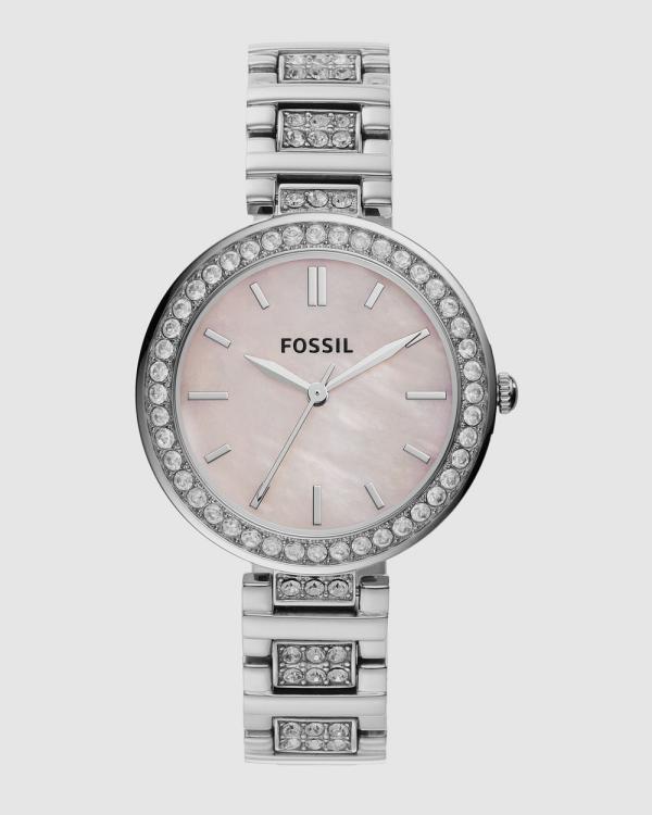 Fossil - Fossil Karli Silver Watch BQ3182 - Watches (Silver) Fossil Karli Silver Watch BQ3182