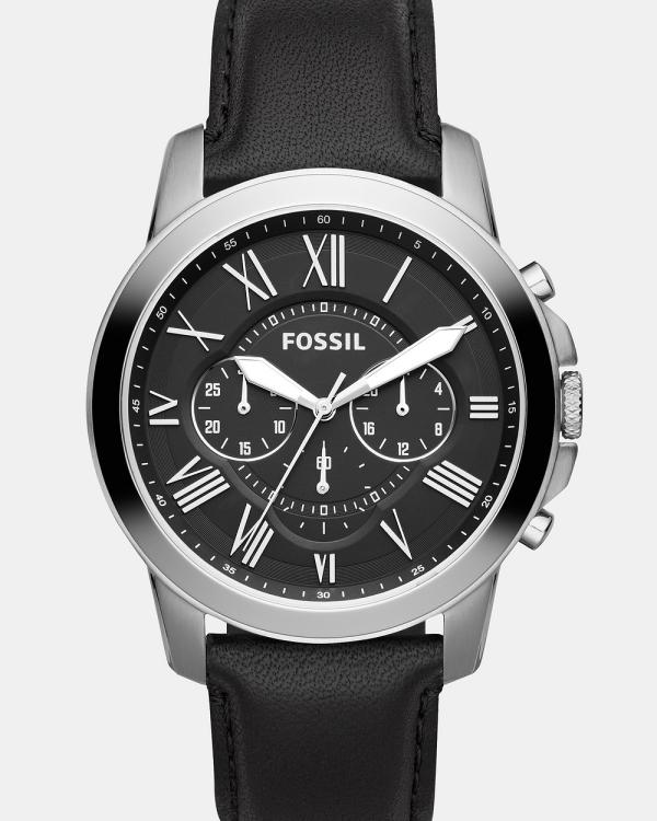 Fossil - Grant Black Analogue Watch - Watches (Black) Grant Black Analogue Watch