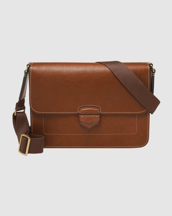 Fossil - Lennox Brown Messenger Bag - Bags (brown) Lennox Brown Messenger Bag