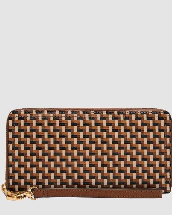 Fossil - Logan Brown Clutch - Clutches (brown) Logan Brown Clutch