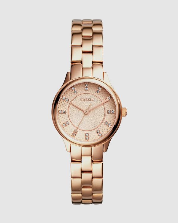 Fossil - Modern Sophisticate Rose Gold Tone Analogue Watch - Watches (ROSE GOLD) Modern Sophisticate Rose Gold-Tone Analogue Watch