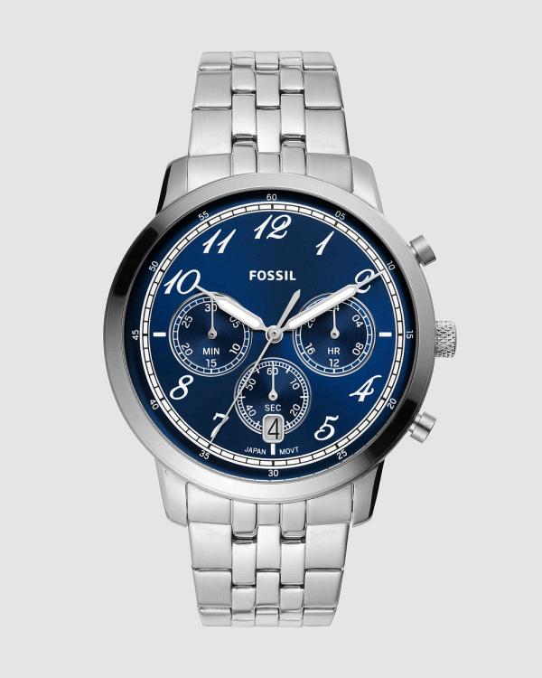 Fossil - Neutra Silver Tone Chronograph Watch - Watches (Silver) Neutra Silver Tone Chronograph Watch