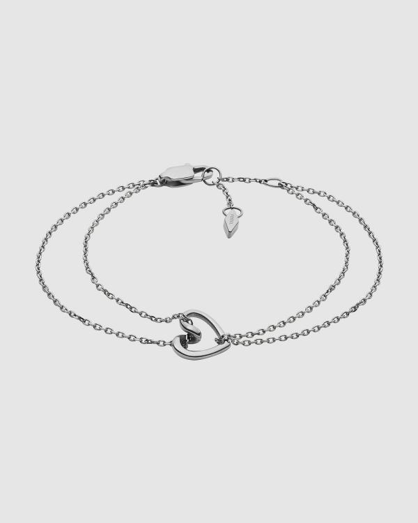 Fossil - Silver Tone Bracelet - Jewellery (Silver) Silver-Tone Bracelet