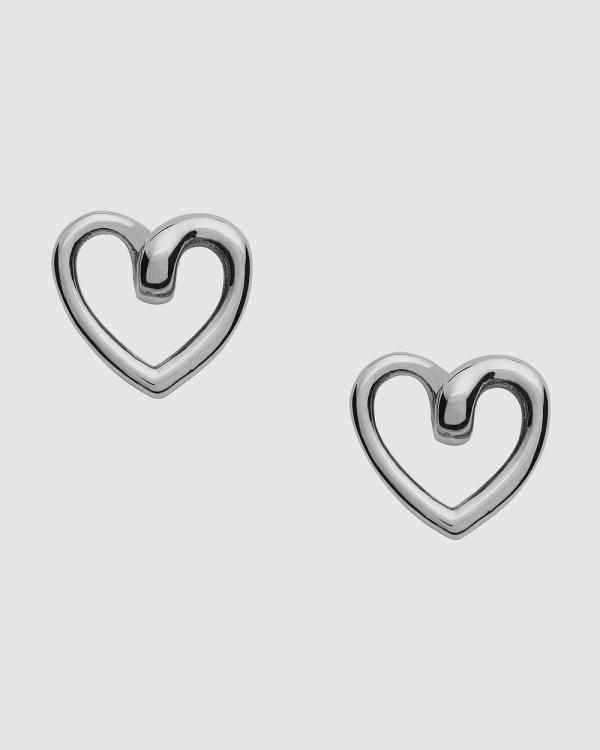 Fossil - Silver Tone Stud Earring - Jewellery (Silver) Silver-Tone Stud Earring