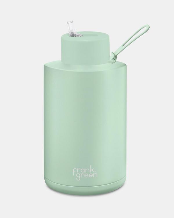 Frank Green - 68oz Stainless Steel Ceramic Reusable Bottle with Straw Lid Mint Gelato - Home (Mint Gelato) 68oz Stainless Steel Ceramic Reusable Bottle with Straw Lid Mint Gelato