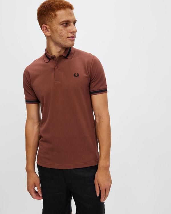 Fred Perry - Single Tipped Shirt - Shirts & Polos (Whisky Brown & Black) Single Tipped Shirt