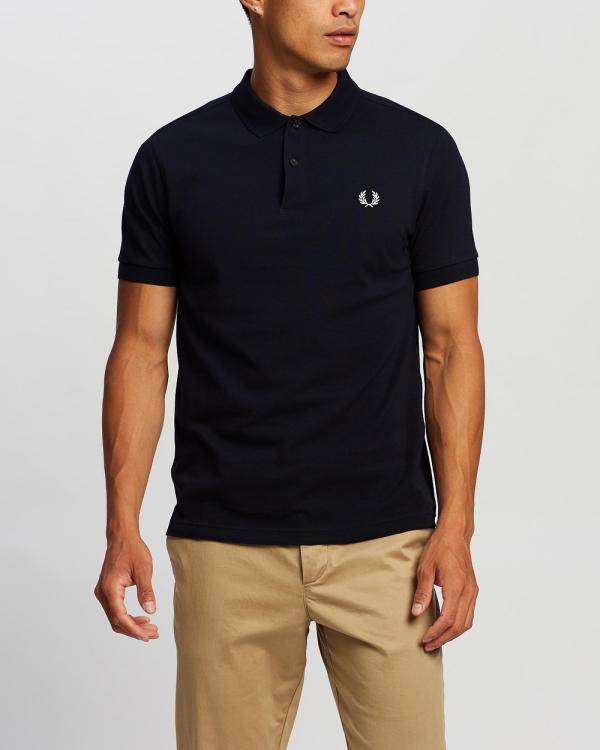 Fred Perry - Slim Fit Polo Shirt - Shirts & Polos (Navy & White) Slim Fit Polo Shirt