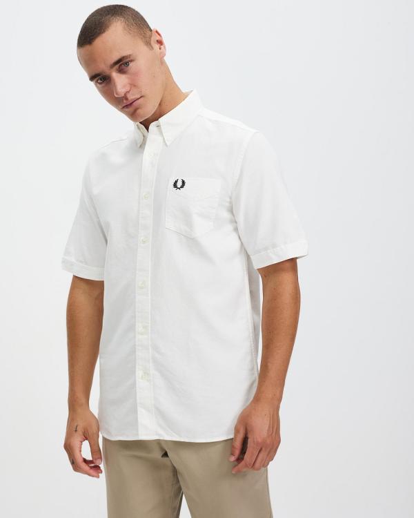 Fred Perry - SS Oxford Shirt - Shirts & Polos (White) SS Oxford Shirt