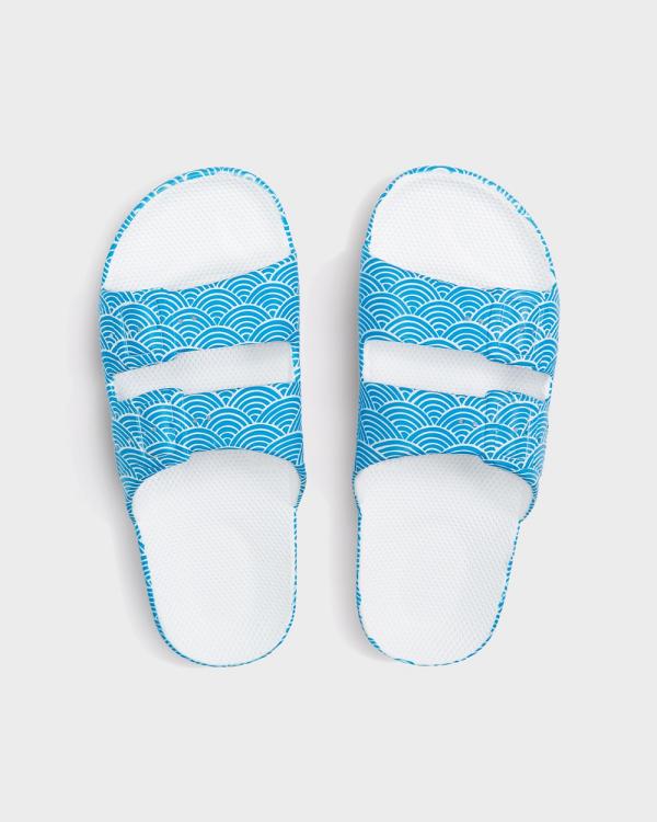 Freedom Moses - Slides   Unisex - Casual Shoes (Sun Blue) Slides - Unisex