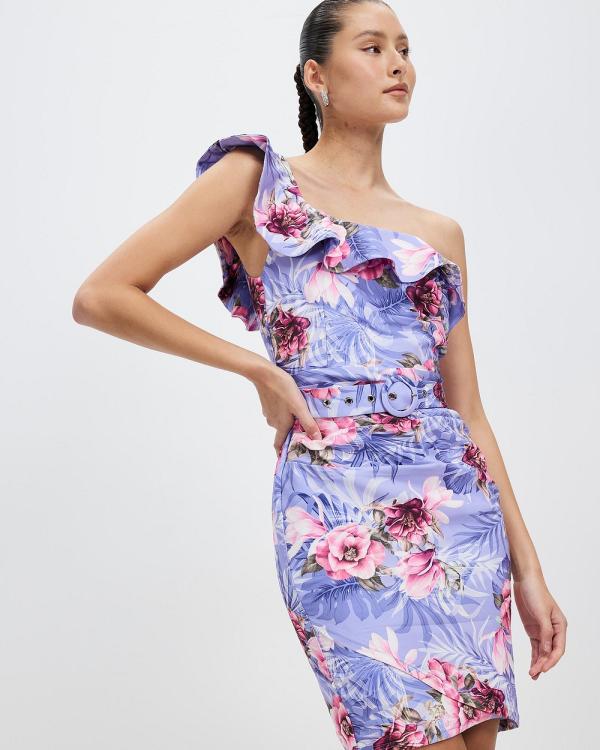 Fresh Soul - Delicada Ruffle Dress - Bodycon Dresses (Print) Delicada Ruffle Dress