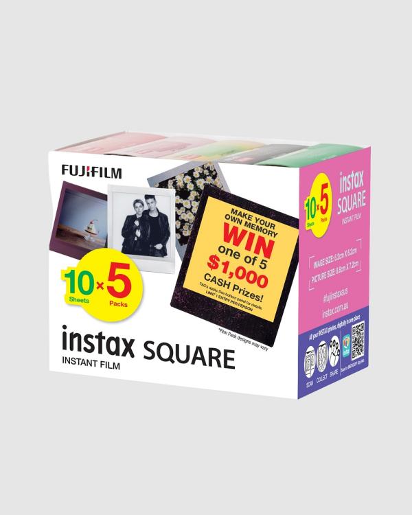 Fujifilm - Instax Square Film   Limited Edition Fun Pack (50 pack) - Home (White) Instax Square Film - Limited Edition Fun Pack (50 pack)