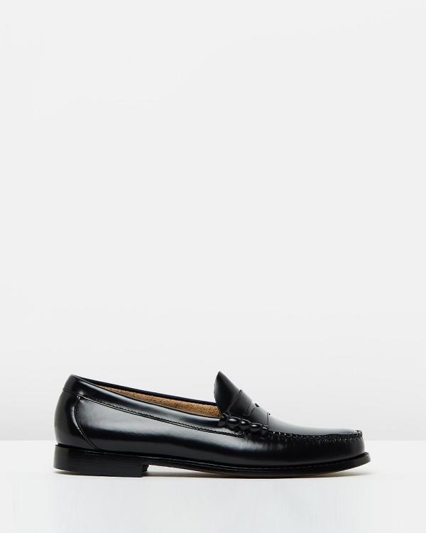 G. H. BASS - ICONIC EXCLUSIVE   Weejun Larson Moc Penny Loafers - Dress Shoes (Black) ICONIC EXCLUSIVE - Weejun Larson Moc Penny Loafers