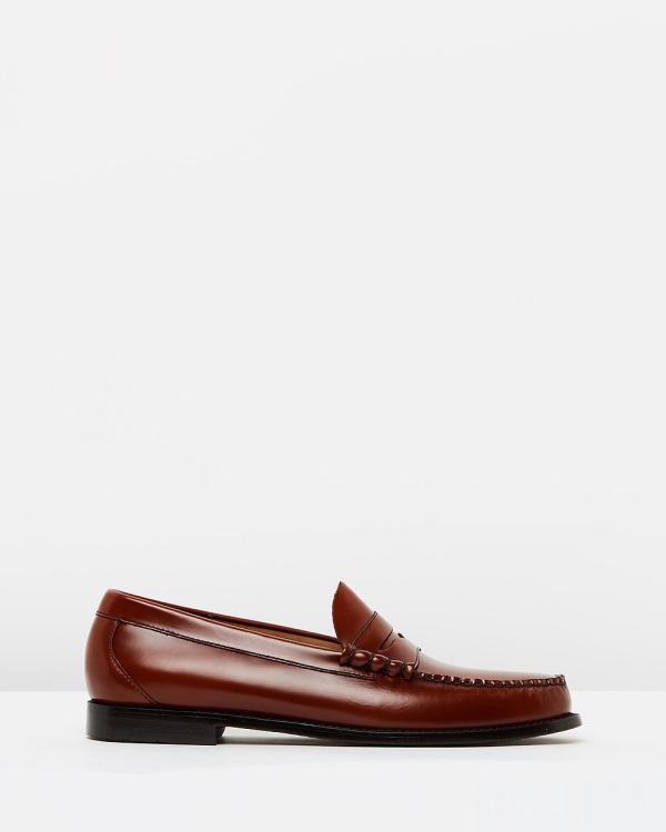 G. H. BASS - ICONIC EXCLUSIVE   Weejun Larson Moc Penny Loafers - Dress Shoes (Mid Brown) ICONIC EXCLUSIVE - Weejun Larson Moc Penny Loafers