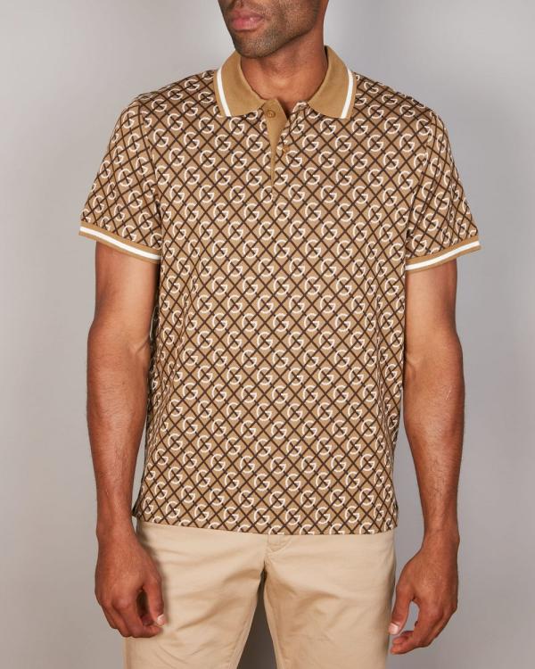 Gant - Jacquard Polo Shirt - Shirts & Polos (MUSTARD BEIGE) Jacquard Polo Shirt