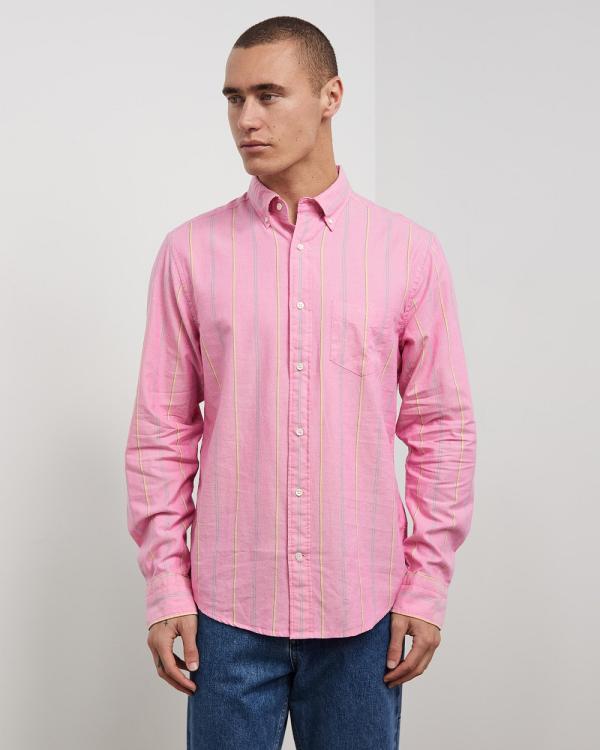 Gant - Reg UT Archive Oxford Stripe Shirt - Shirts & Polos (Hyper Pink) Reg UT Archive Oxford Stripe Shirt