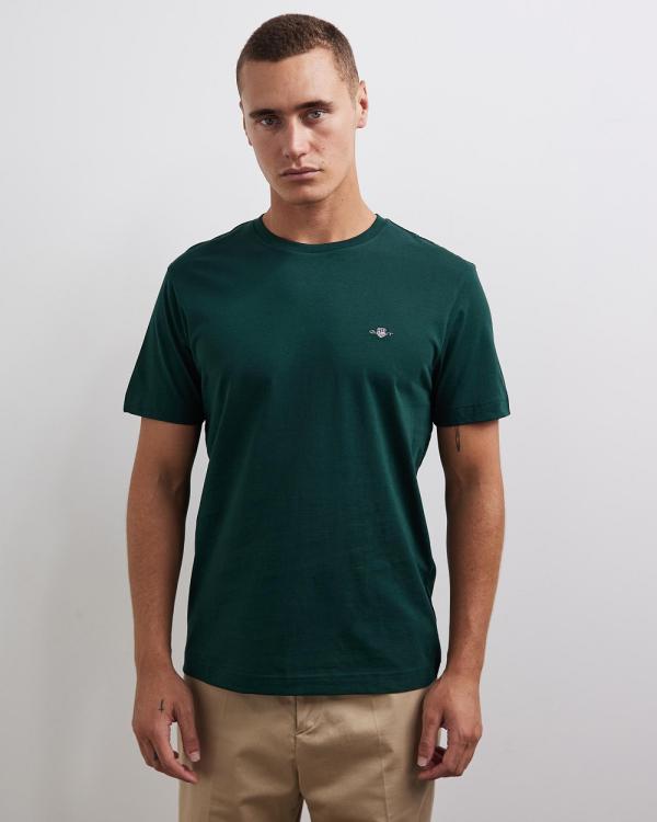 Gant - Shield SS T Shirt - T-Shirts & Singlets (Tartan Green) Shield SS T-Shirt