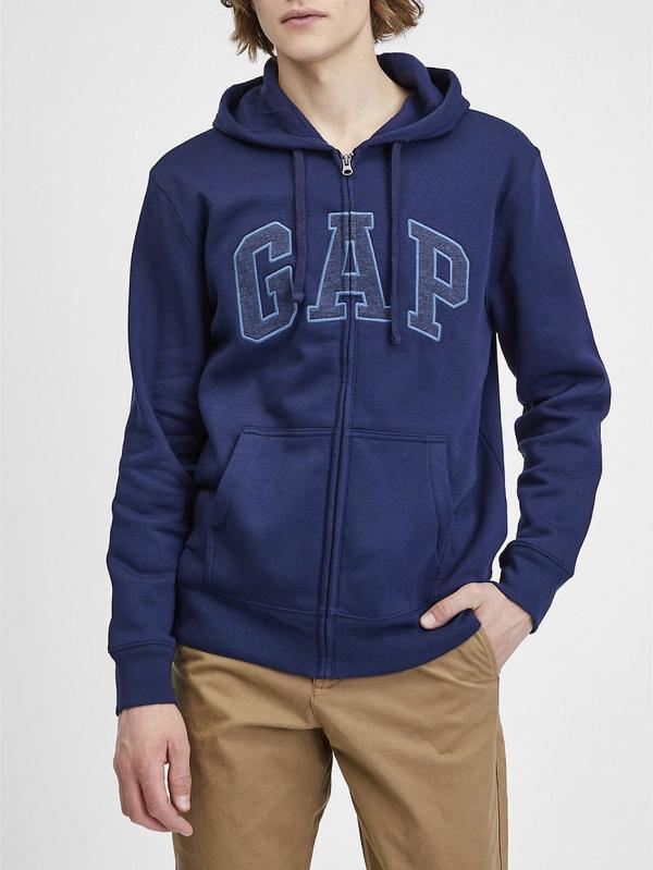 Gap - Gap Logo Zip Hoodie - Hoodies (NAVY) Gap Logo Zip Hoodie