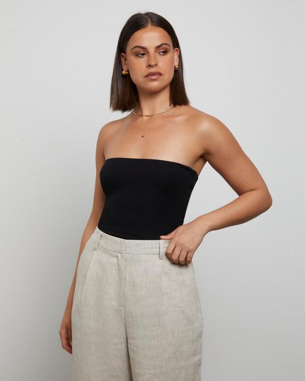 General Pants Co. Basics - Slinky Strapless Top - T-Shirts & Singlets (BLACK) Slinky Strapless Top