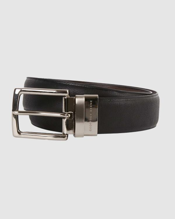 Geoffrey Beene - Pin Buckle Reversible belt - Belts (BLACK/TAN) Pin Buckle Reversible belt
