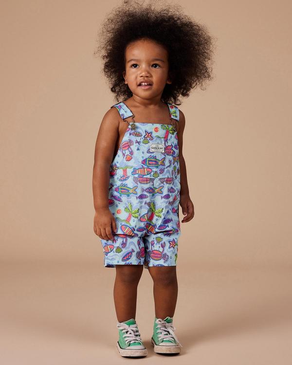 Goldie + Ace - Burton Daydream Island Lightweight Overalls   Babies Kids - Sleeveless (Crystal Clear) Burton Daydream Island Lightweight Overalls - Babies-Kids