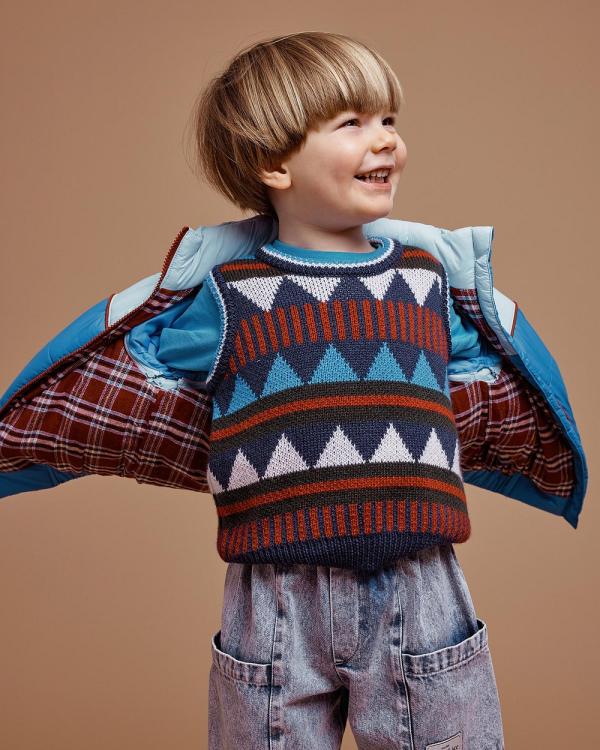 Goldie + Ace - Darcy Sweater Vest   Babies Kids - Coats & Jackets (Navy Multi) Darcy Sweater Vest - Babies-Kids