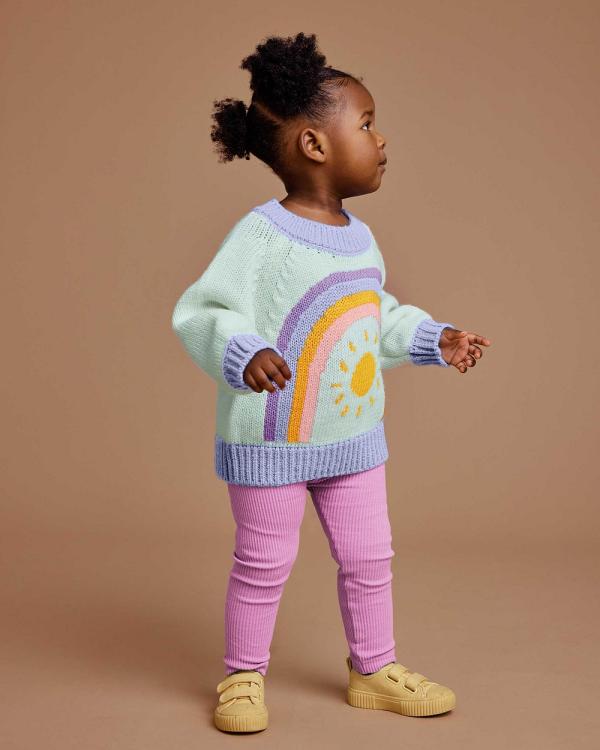 Goldie + Ace - Marley Rainbow Knit Jumper   Babies Kids - Jumpers & Cardigans (Mint Multi) Marley Rainbow Knit Jumper - Babies-Kids
