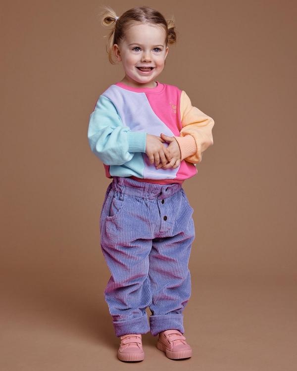 Goldie + Ace - Millie Paper Bag Corduroy Jeans   Babies Kids ICONIC EXCLUSIVE - Pants (Lilac) Millie Paper Bag Corduroy Jeans - Babies-Kids ICONIC EXCLUSIVE