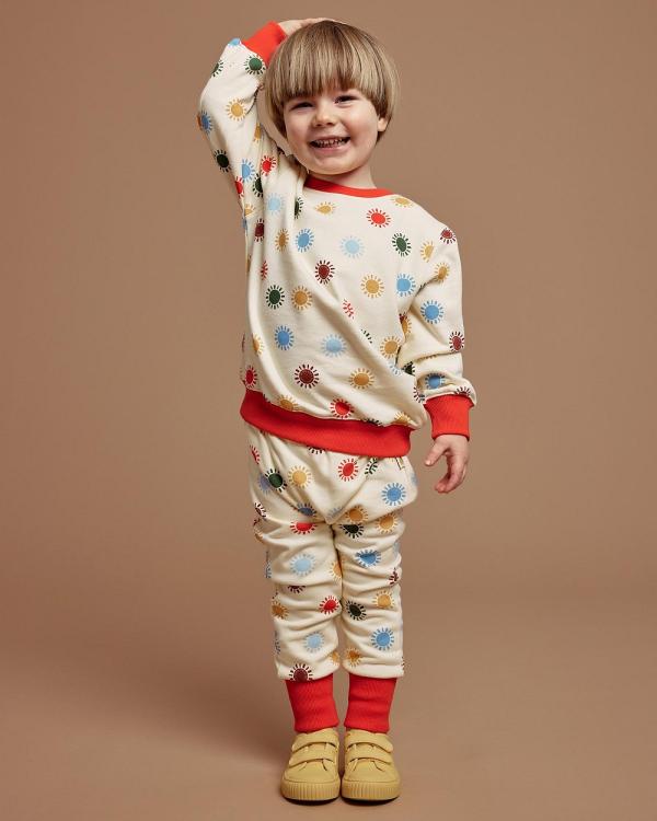 Goldie + Ace - Sunny Days Terry Sweatpants   Babies Kids - Pants (Cream Multi) Sunny Days Terry Sweatpants - Babies-Kids