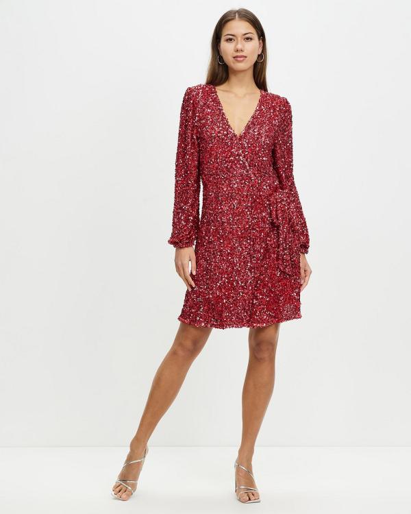 Grace Willow - Ashley Mini Sequined Dress - Dresses (Coral) Ashley Mini Sequined Dress