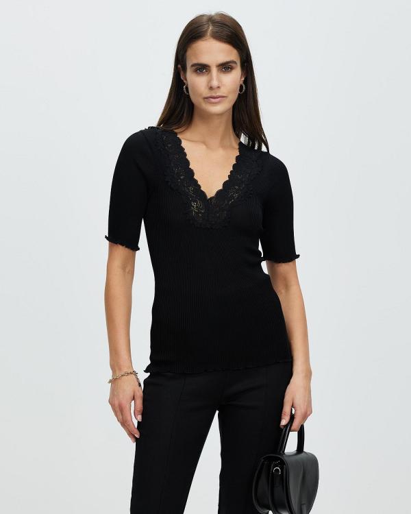 Grace Willow - Judy Seamless Lace Top - Tops (Black) Judy Seamless Lace Top