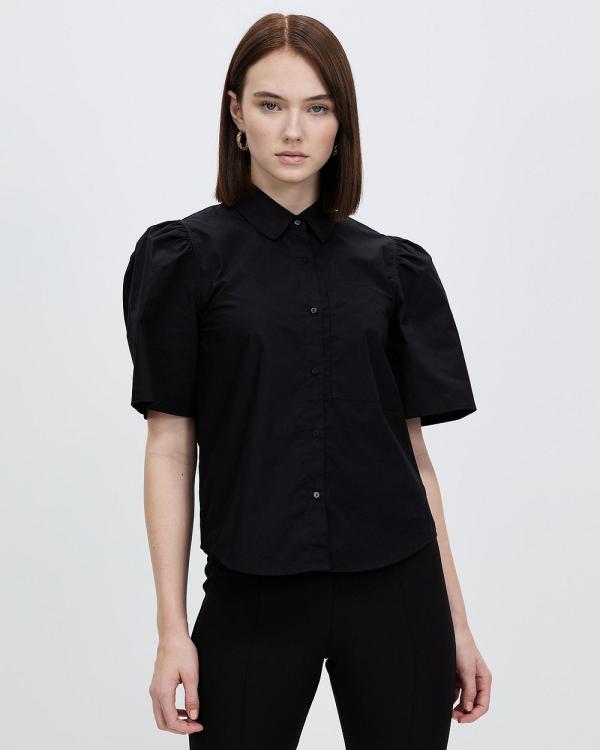 Grace Willow - Keegan Poplin Blouse - Tops (Black) Keegan Poplin Blouse