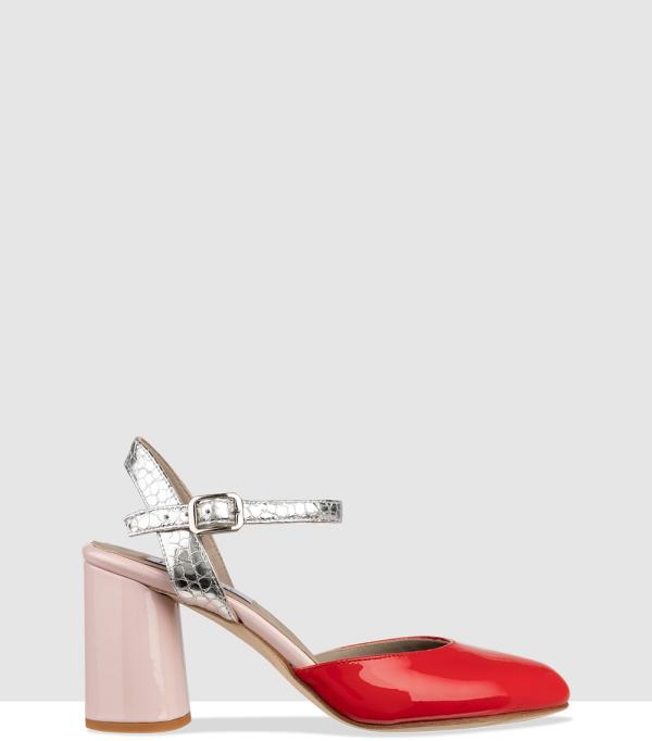 Habbot - Custo Heeled Sandals - Mid-low heels (Red Pink) Custo Heeled Sandals
