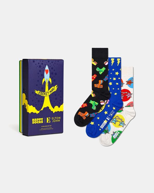 Happy Socks - 3 Pack Elton John Gift Set - Crew Socks (Multi) 3-Pack Elton John Gift Set