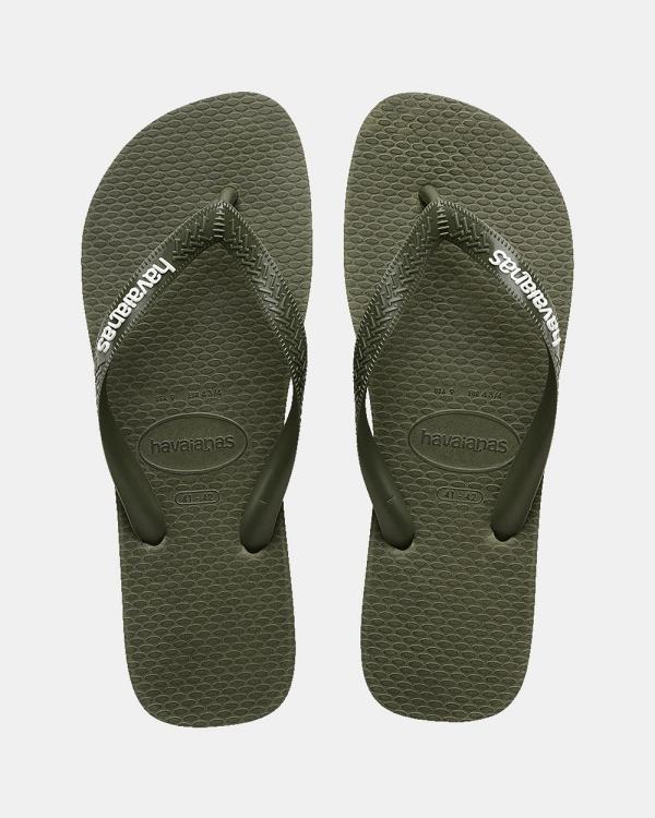 Havaianas - Rubber Logo   Unisex - All thongs (Olive Green) Rubber Logo - Unisex