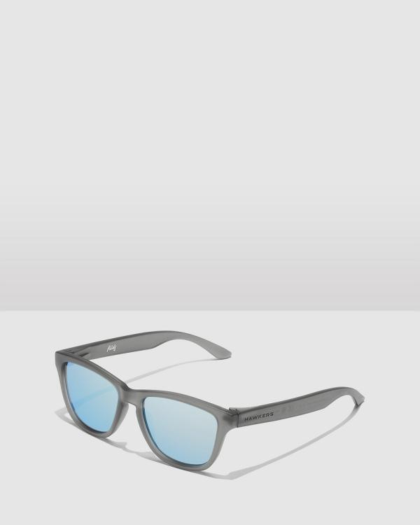 Hawkers Co - HAWKERS   Frozen Grey Clear Blue ONE KIDS Sunglasses for Men and Women UV400 - Sunglasses (Grey) HAWKERS - Frozen Grey Clear Blue ONE KIDS Sunglasses for Men and Women UV400