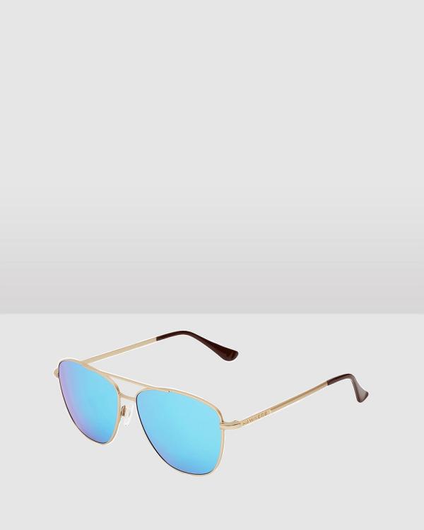 Hawkers Co - HAWKERS   Gold Clear Blue LAX Sunglasses for Men and Women UV400 - Square (Gold) HAWKERS - Gold Clear Blue LAX Sunglasses for Men and Women UV400