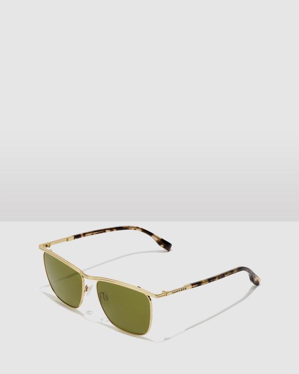 Hawkers Co - HAWKERS   Gold Juniper Green CALI Sunglasses for Men and Women UV400 - Sunglasses (Gold) HAWKERS - Gold Juniper Green CALI Sunglasses for Men and Women UV400