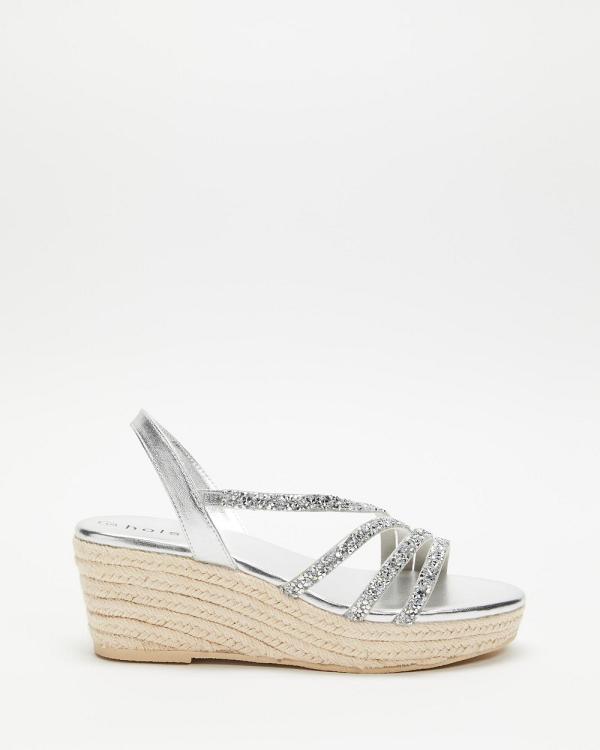 Holster - Party Espadrilles   Women's - Wedges (Silver) Party Espadrilles - Women's